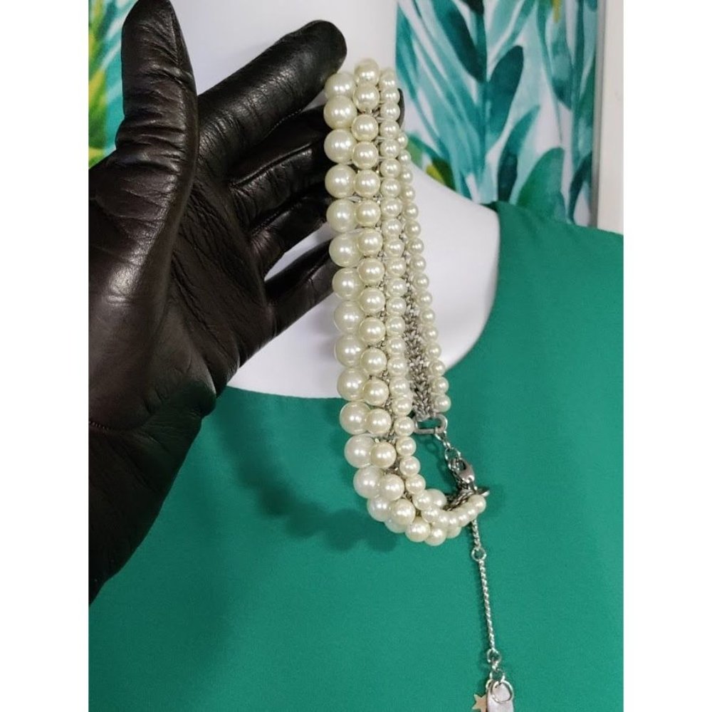Rada' Italian made Exquisite Choker Adjustable Pearl 3 String - Picture 11 of 14